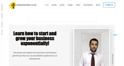 Desktop Screenshot of entrepreneurshipinabox.com