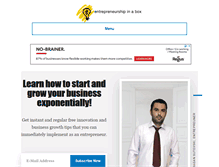 Tablet Screenshot of entrepreneurshipinabox.com